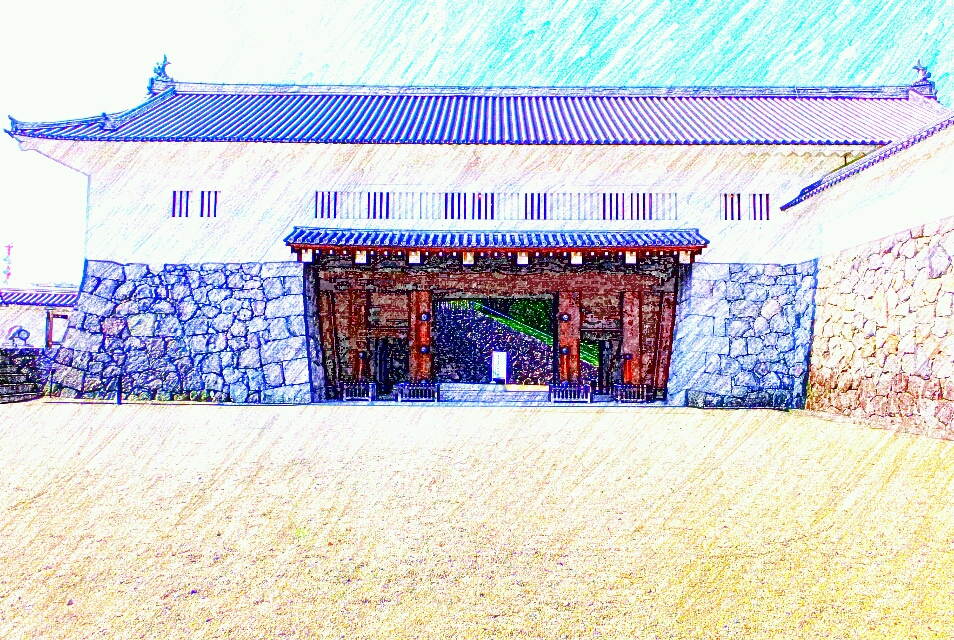220715山形城（日本100名城No.10）お城のスケッチ（Japanese castle sketch）