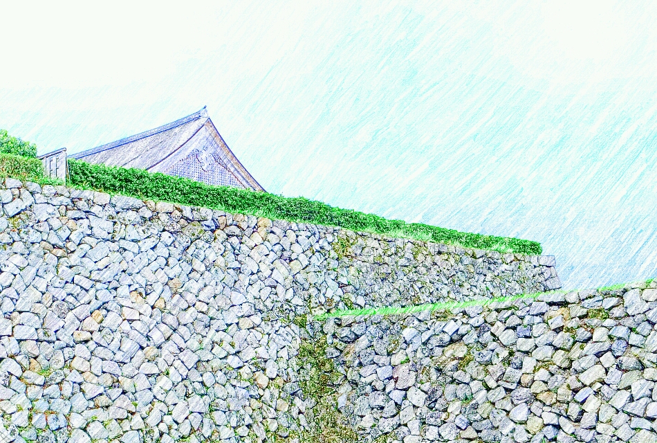 220807篠山城（日本100名城No.57）お城のスケッチ（Japanese castle sketch）