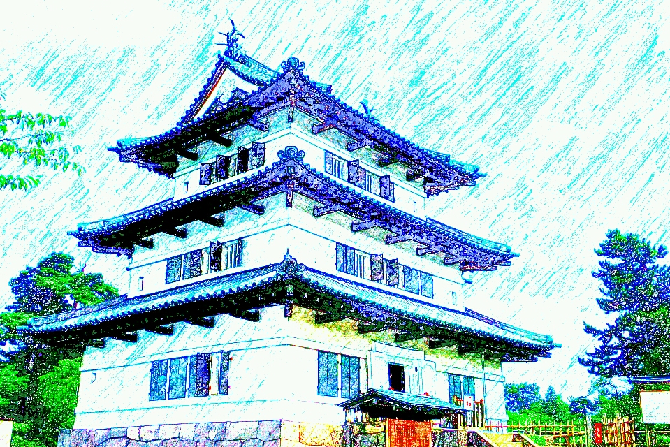 220927弘前城（日本100名城No.4）お城のスケッチ（Japanese castle sketch）