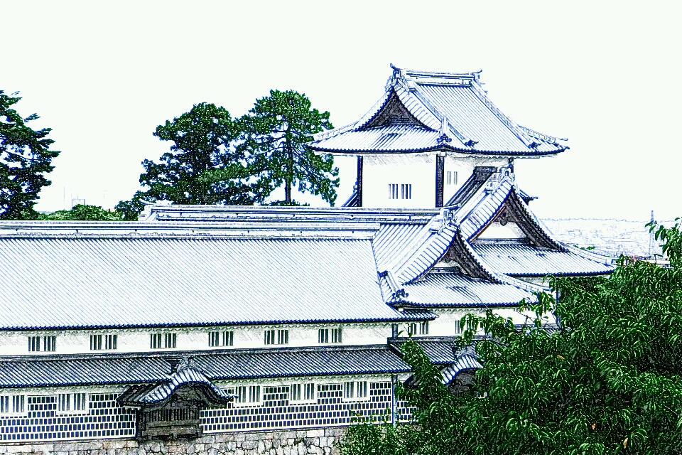 221216金沢城（日本100名城No.35）（Japanese castle sketch）